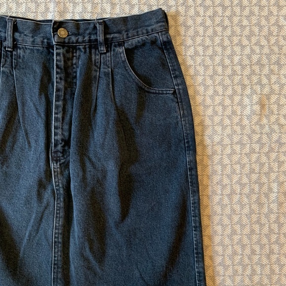 Vintage Calvin Klein Black Denim Skirt - Picture 1 of 5